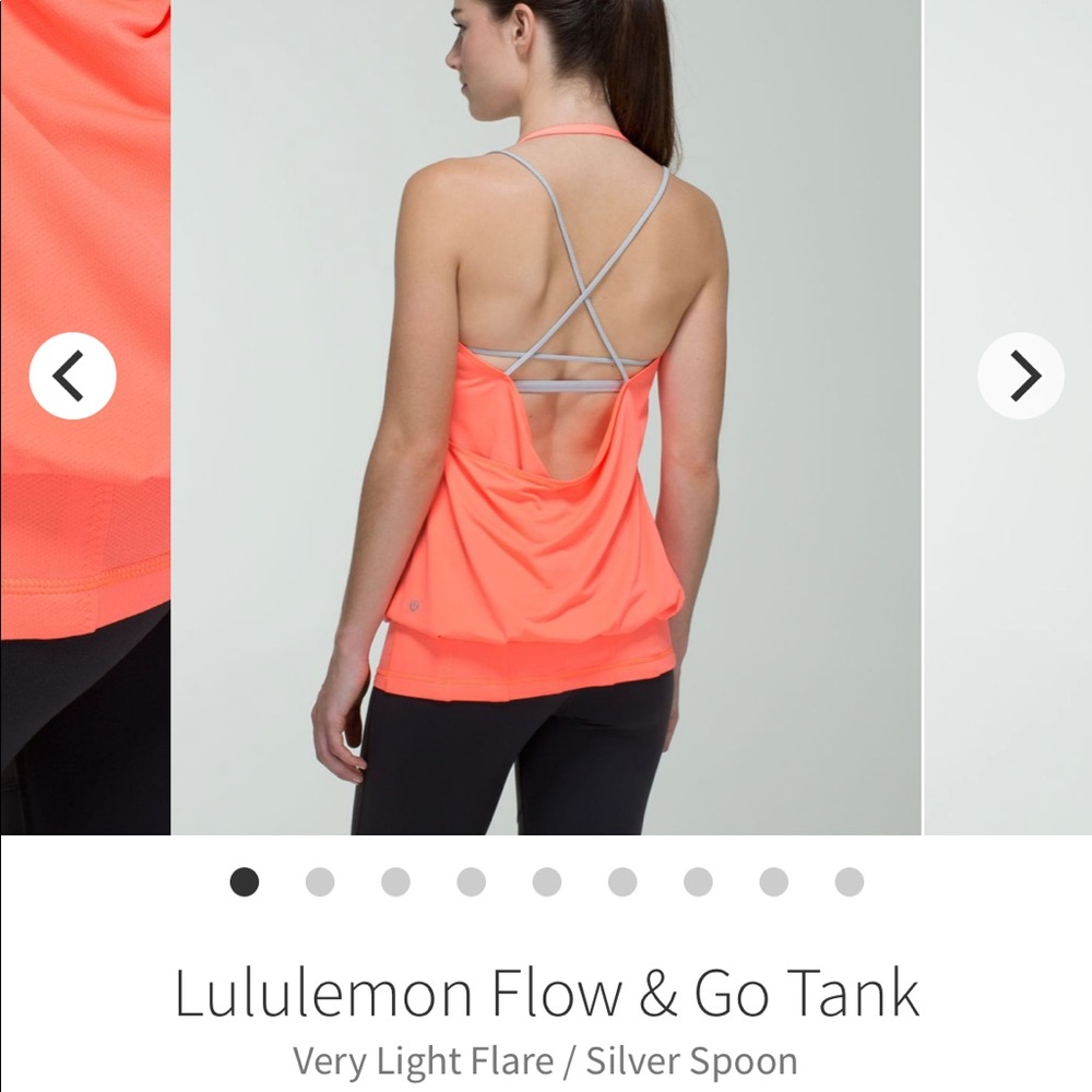Lululemon Flow and Go Flare Silver Spoon top EUC 4